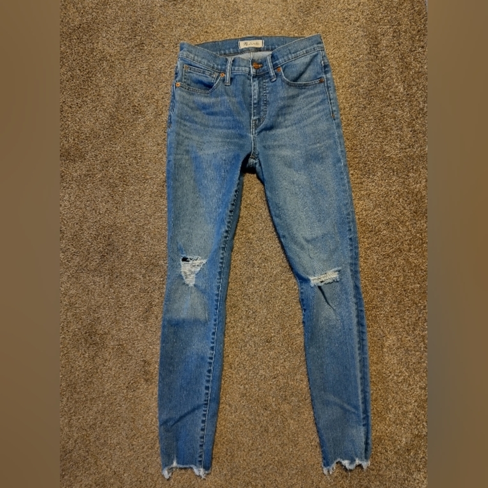 Madewell Distressed Skinny Jeans 9" High-Rise